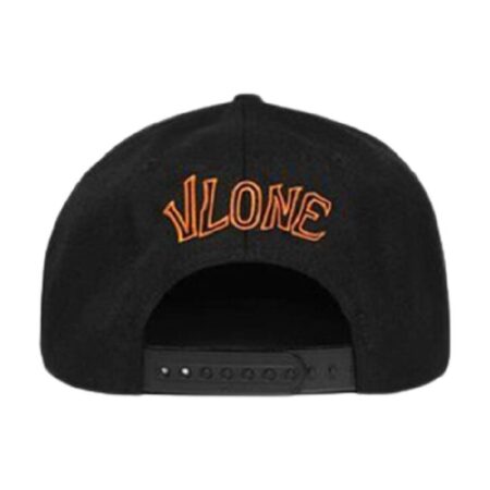 More Vlone Embroidery Hip Hop Snapback Hat Black