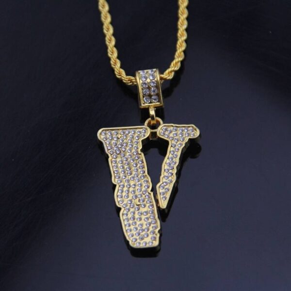 More Vlone Gold Plated Pendant Necklace Necklace Gold