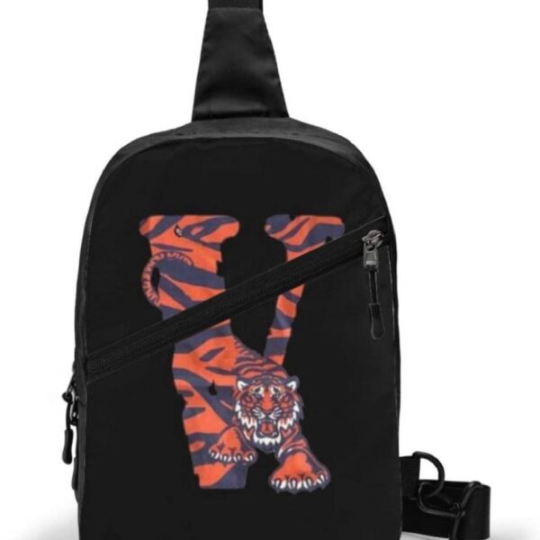 More Vlone Tiger Shape Sports Fitness Backpack Backpack Black
