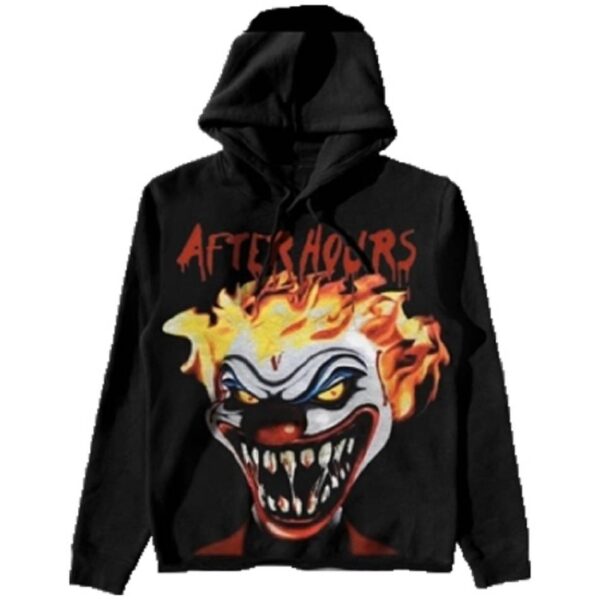 Rappers Collab Vlone After Hours Clown Hoodie The-Weeknd Black