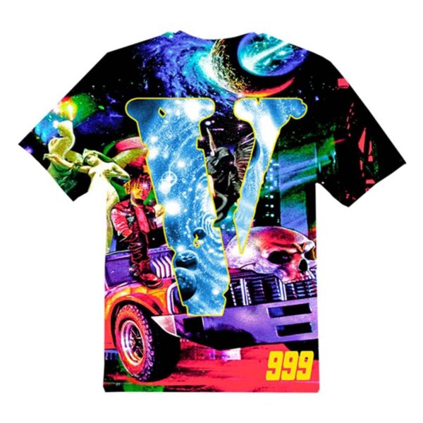 Rappers Collab Vlone Cosmic Racer T-Shirt Juicewrld Multicolor