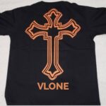 Rappers Collab Vlone Cross T-Shirt Tupac-Shakur Black