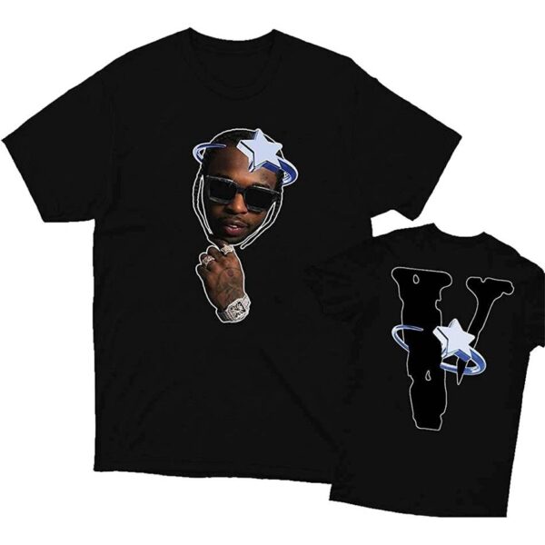 Rappers Collab Vlone Halo T-Shirt Pop-Smoke Black