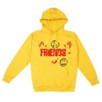 Rappers Collab Vlone Kika Drip Blood V Staple Friends Hoodie NBA-Youngboy Yellow