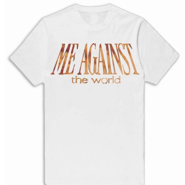 Rappers Collab Vlone ME AGAINST The World T-Shirt Tupac-Shakur White