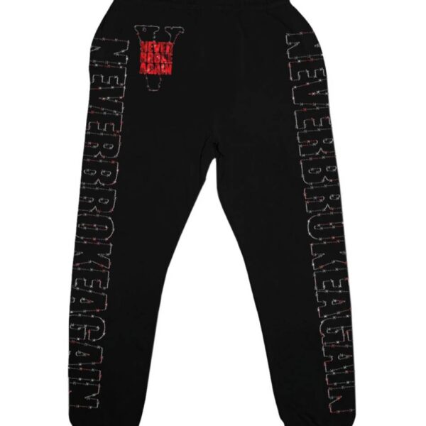 Rappers Collab Vlone Neverbrokeagain Hauted Sweatpant NBA-Youngboy Black