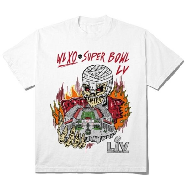 Rappers Collab Vlone Warren Lotas XO Super Bowl LV T-Shirt The-Weeknd White