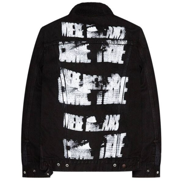 Rappers Collab Vlone XO Visions Denim Sherpa Jacket The-Weeknd Black